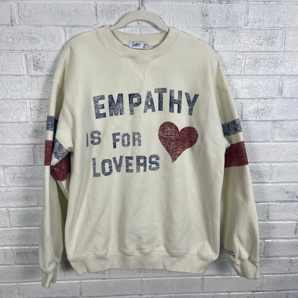 Mayfair Empathy is For Lovers Graphic Crewneck Sweatshirt Womens S Cozy